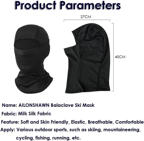Miniatura 2 de Máscara de esquí para hombre, paquete de 2 pasamontañas, máscara facial para mujer, máscara de verano Shiesty, máscara de casco de motocicleta