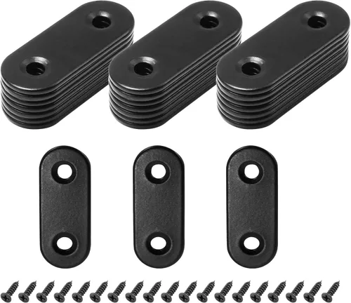 Miniatura 8 de Paquete de 16 soportes rectos de placa plana de acero inoxidable de 1.5 pulgadas, soporte de metal plano de 1.5 pulgadas, soportes de metal de 1.5