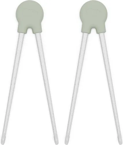Miniatura 10 de Lalo Palillos para niños - Juego de 2 palillos de entrenamiento hechos de silicona y paja de trigo ecológica PP - Edades de 2 años en adelante