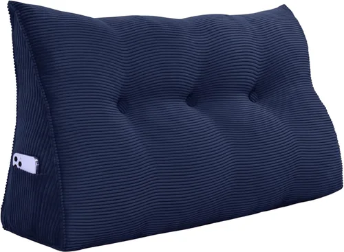 Miniatura 11 de WOWMAX - Almohada triangular para cabecero; almohada en forma de cuña para cabecero; almohada grande de refuerzo para cama, almohada