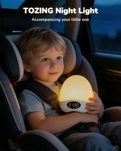 Miniatura 4 de Luz de Noche Portátil para Niños y Bebés, Luz de Huevo para Guardería para Lactancia, Luz de Noche Ajustable para Bebé con Temporizador y RGB