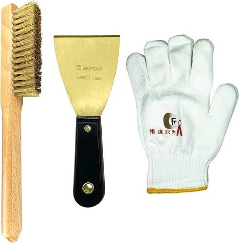 Miniatura 7 de WEDO Cuchillo de masilla de latón de 1-1/4 pulgadas, raspador de pintura, cuchillo de espiga, raspador de papel tapiz, herramienta de pintores