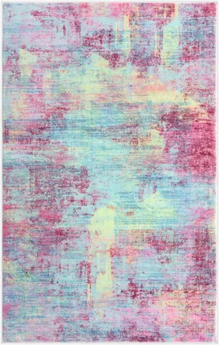 Miniatura 486 de IOHOUZE Alfombra abstracta lavable de 3 x 12 pies para pasillos, antideslizante para cocina, camino de entrada de lana sintética para interiores