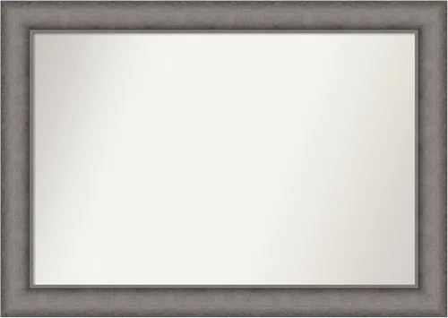 Miniatura 505 de Amanti Art Espejo de pared personalizado no biselado (24.5 x 24.5 pulgadas), marco gris marrón alta, varios tamaños personalizados, espejo de baño