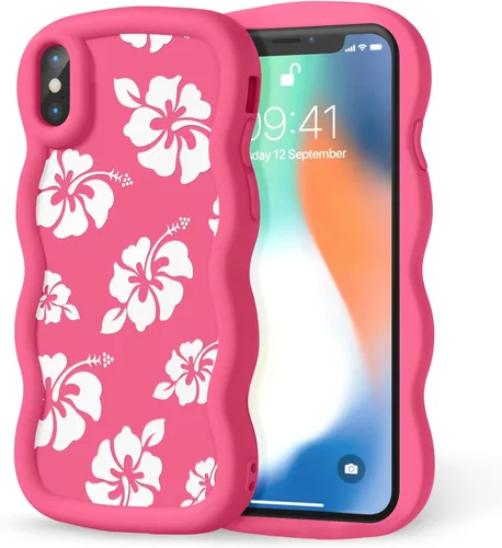 Miniatura 77 de Compatible con iPhone SE/8/7 Funda para Mujeres y Niñas, Marco Ondulado Rizado con Patrón Lindo, Estética Delgada Suave Silicona TPU Parachoques