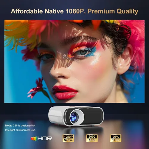Miniatura 7 de Proyector 4K con GoogIe TV, proyector Goiaey 2000 ANSI con WiFi y Bluetooth, aplicaciones oficiales integradas, GoogIe Voice, DoIby Audio, HDMI ARC