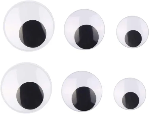 Miniatura 7 de 4 piezas gigantes negros googly Wiggle Eyes de 5 pulgadas (5.1 in) con autoadhesivo para decoración de manualidades hechas a mano