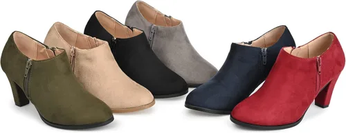 Miniatura 7 de Journee Collection Botines de tobillo de corte bajo con suela cómoda para mujer