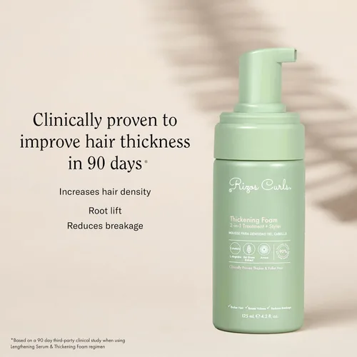 Miniatura 6 de Rizos Curls Tratamiento 2 en 1 de espuma espesante + moldeador, mejora el grosor del cabello, reduce la rotura, aumenta el volumen en las raíces