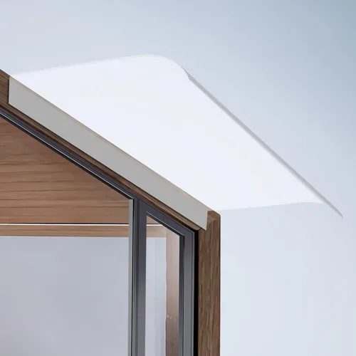 Miniatura 8 de Toldo para puerta de ventana, 47.2 x 15.7 pulgadas, toldo exterior de policarbonato para puerta de entrada exterior, toldo voladizo para puerta
