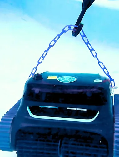 Gancho de correa azul para limpiador robótico de piscinas, robot retidor de pared y línea de flotación, piscinas enterradas, inalámbrica, funciona