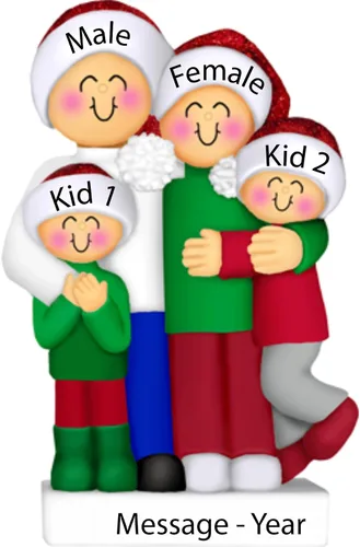 Miniatura 2 de Adorno personalizado para árbol genealógico 2024, bola de Navidad personalizada para familia de cuatro nietos