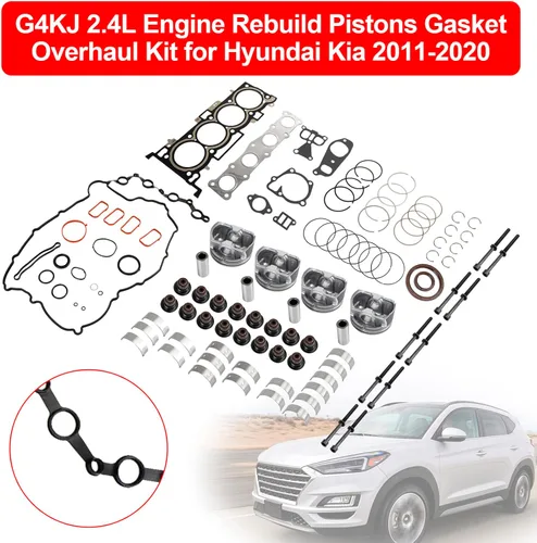Miniatura 6 de Kit de juntas de culata Kit de reconstrucción de pistones de motor 234102G500 para Kia 4 puertas Sorento 2014-20, Optima 2.4L 2011-18, para Hyundai