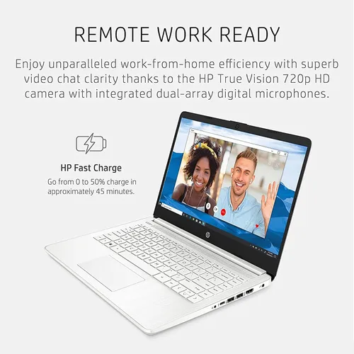 Miniatura 4 de HP Laptop 14 para productividad y entretenimiento, pantalla FHD de 14 pulgadas, 16 GB de RAM, SSD de 1 TB, procesador AMD Ryzen 3 de hasta 3.5 GHz