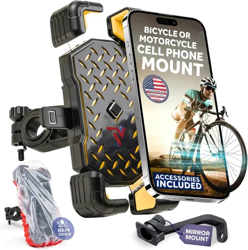Miniatura 10 de Terminal Velocity Sport Soporte de teléfono para motocicleta, soporte para teléfono celular de bicicleta, para iPhone y Android, compatible