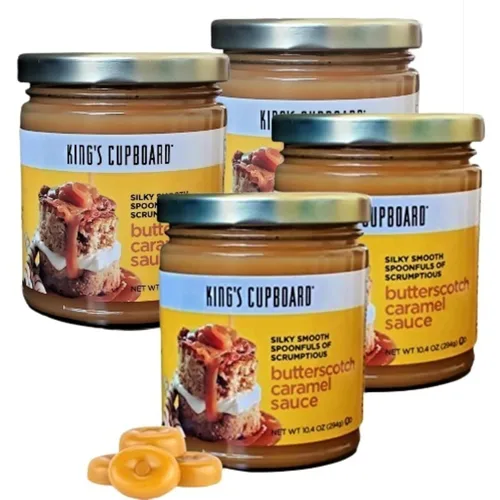 Miniatura 9 de King's Cupboard Salsa de caramelo Butterscotch - La salsa perfecta para helado, salsa de frutas, postres, café, cobertura de caramelo - Sin gluten