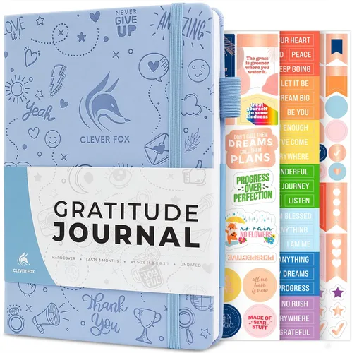 Miniatura 16 de Clever Fox Diario de gratitud grande – Diario de felicidad, positividad y afirmación – Cuaderno diario inspirador, 3 meses, 8.3 x 11 pulgadas