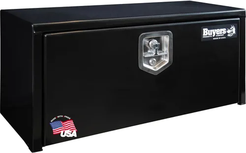 Miniatura 10 de Buyers Products 1703349 - Caja de acero negro para debajo de la carrocería con pestillo de mango en T, 14 x 12 x 18 pulgadas, caja de herramientas