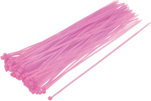 Miniatura 16 de uxcell Bridas para cables de nailon con cierre automático de 4 pulgadas, color rosa, 100 unidades Rosado