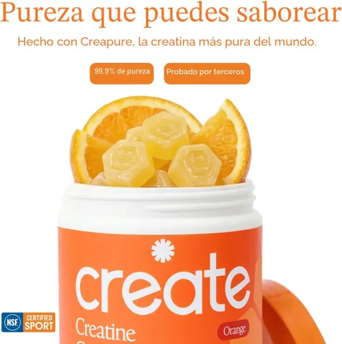 Miniatura 7 de Create Gomitas de Monohidrato de Creatina para Hombres y Mujeres, Mejora el Enfoque, la Fuerza y la Resistencia, Fórmula Anti-Derretimiento