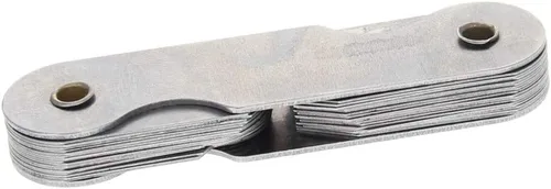 Miniatura 2 de Othmro Juego de 1 medidor de radio R25-50, calibre de filete de acero inoxidable, herramienta de medición convexa cóncava portátil para herramienta