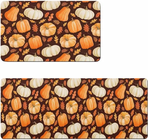 Miniatura 6 de Fall Pumpkins Bath Mat for Tub,Non Slip Bathroom Floor Runner Rug Quick Dry & Absorbent Diatomaceous Earth Shower Sink Kitchen Doormat,Thanksgiving