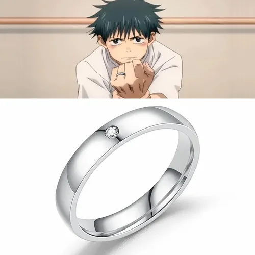 Miniatura 2 de Anime Jujutsu Kaisen Yuta Okkotsu Anillo de acero inoxidable Cosplay Props Hombres Mujeres Pareja Amante Anillo Joyería Accesorios Regalos