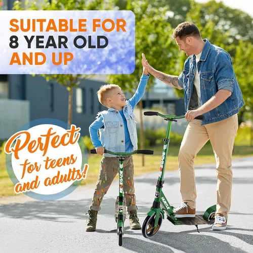Miniatura 7 de Hurtle Renegade Kick Scooter for Kids, Teenagers & Adults - 2-Wheel Folding Scooter with Adjustable T-Bar Handlebar - Alloy Anti-Slip Deck Camouflaje