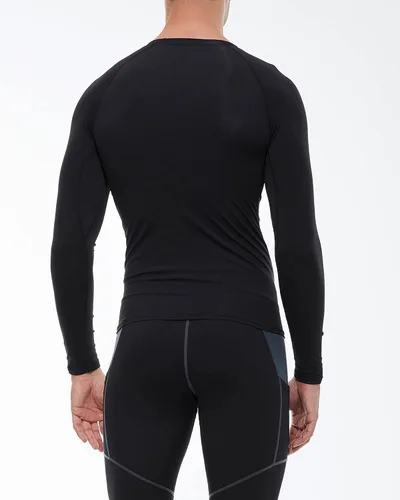 Miniatura 3 de Camisetas deportivas de manga larga de compresión para hombre (paquete de 3)