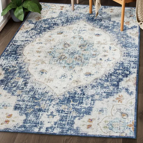 Miniatura 38 de ReaLife Rugs Alfombra pasillo lavable a máquina - Sala de estar, dormitorio, baño, cocina, entrada, oficina - Acolchada de pelo bajo, resistente a