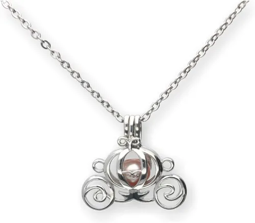 Miniatura 4 de Pearlina Collar de perlas de carruaje princesa para mujer - Real perla cultivada de agua dulce en conjunto de ostras - Collar de perlas para mujer