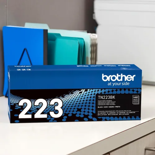 Miniatura 3 de Cartucho de tóner Brother TN223BK genuino, cartucho de tóner negro de rendimiento estándar, reemplazo, rendimiento de hasta 1,400 páginas, TN223