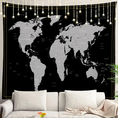 Miniatura 153 de Shrahala Tapiz de pared de hojas de arce otoñal, hojas rojas llameantes, fondo negro, tapiz grande para colgar en la pared, tapiz decorativo