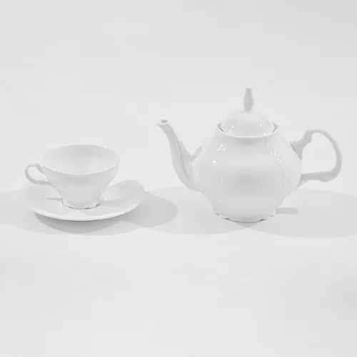 Miniatura 6 de Juego de taza de té y platillo de porcelana fina, superficie de escultura, taza ligera de 7 onzas, juego de cuatro