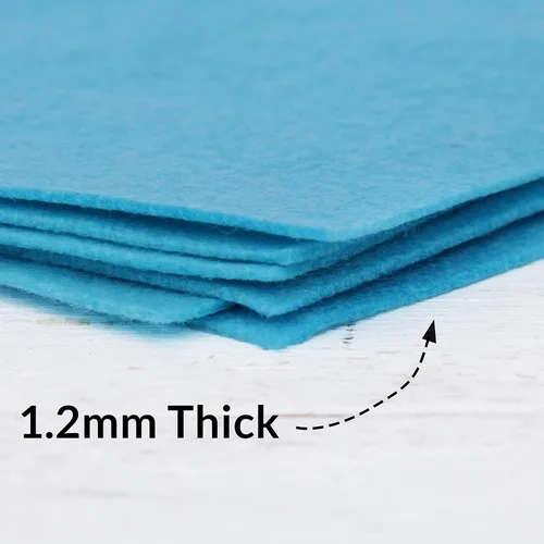 Miniatura 3 de Threadart Fieltro Premium por Yarda - 36" de Ancho - Aguamarina Tacto Suave Similar a Lana Tela de 1.2mm de Grosor para Manualidades DIY