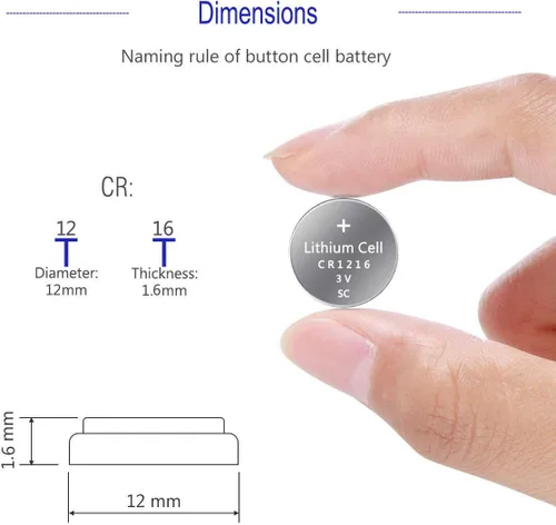 Miniatura 2 de UOGTNON Batería de litio CR1216 3V Watch (paquete de 10)