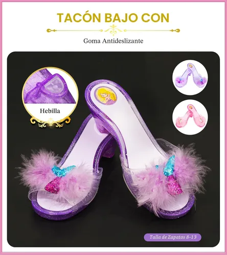 Miniatura 5 de Kit de maquillaje para niños – Zapatos de vestir de princesa, coronas y bolso – Juego de maquillaje falso para niñas de 3 a 6 años
