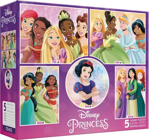 Miniatura 3 de Ceaco - Multipaquete 5 en 1 - Princesas Disney - (2) 300 piezas