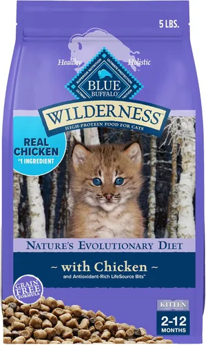 Miniatura 12 de Alimento seco natural para gatitos Blue Buffalo Wilderness, con DHA y ARA para apoyar el desarrollo del cerebro y los ojos, dieta alta en proteínas