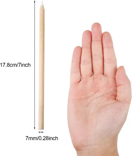 Miniatura 2 de Tenare Juego de 10 lápices de tiza blanca con sacapuntas y recipiente para dibujar, dibujar, mezclar, principiantes y artistas