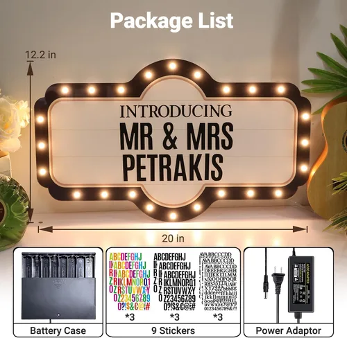 Miniatura 4 de Cartel de servicio de botella de boda de 20 pulgadas, accesorios de entrada de boda personalizados, letrero LED de marquesina para recepción