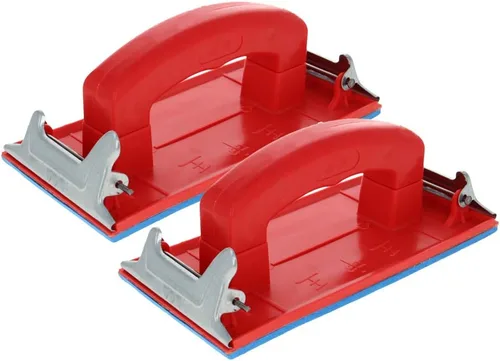 Miniatura 8 de Utoolmart Lijadora de mano con mango, soporte para papel de lija para madera, paneles de yeso, pulido de metal, 1 unidad Rojo (red 1pcs)
