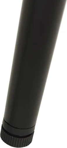 Miniatura 9 de Cortesi Home Taburetes de lluvia en piel sintética negro carbón, base negra (juego de 2)