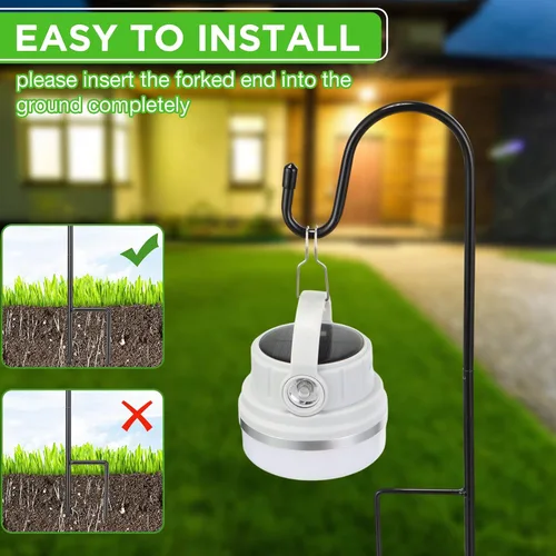 Miniatura 7 de Hicarer Paquete de 24 ganchos de pastor de 15 pulgadas para plantas al aire libre, gancho para colgar metal negro para jardín, poste para comedero