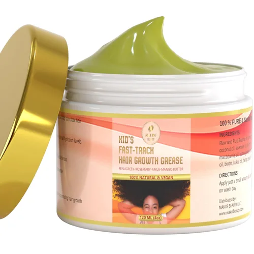 Grasa para el crecimiento del cabello para niños con extracto de batana orgánico y puro crudo, romero, fenogreco, aceite de amla mantequilla de