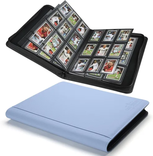 Miniatura 15 de Carpeta Toploader rígida, fundas rígidas con 9 bolsillos para 288 tarjetas. Carpeta de tarjetas con fundas para rígidas "3 × 4", tarjetero (negro)