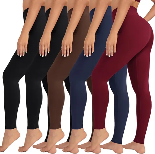 Miniatura 13 de VALANDY Leggings de cintura alta para mujer, elásticos, control de abdomen, entrenamiento, correr, yoga, pantalones, tallas regulares y grandes