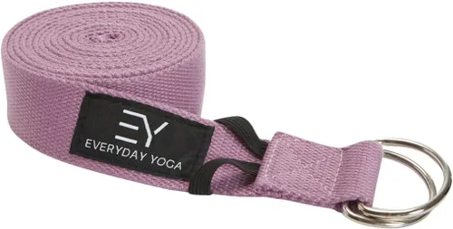 Miniatura 11 de Everyday Yoga Correa con anillo en D de metal, correa elástica duradera para yoga, pilates, flexibilidad y terapia física (6, 8, 10 pies)