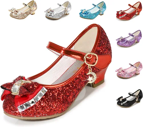 Miniatura 3 de Cadidi Dinos Zapatos de vestir para niñas, zapatos de fiesta de boda, zapatos de tacón Mary Jane Princesa (bebéniño pequeñoniño grande)