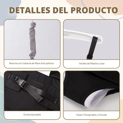 Miniatura 2 de Saltador de bebé 2 en 1 con columpio - Uso en interiores y exteriores, Saltadores y rebotadores para bebés, Columpio para niños pequeños con soporte